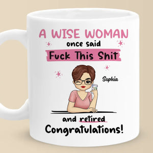 Never Set An Alarm Again Just Enjoy Life - Coworker Personalized Custom Accent Mug - Appreciation, Retirement Gift For Coworkers, Work Friends, Colleagues