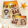 Lost In The Sunshine, Found In Each Other - Funny Personalized Custom Tropical Hawaiian Aloha Couple Beach Shorts - Summer Vacation Gift, Birthday Party Gift For Husband Wife, Anniversary