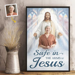 Custom Photo Wrapped In God’s Love, Held In My Heart - Memorial Personalized Custom Vertical Poster - Sympathy Gift For Family Members
