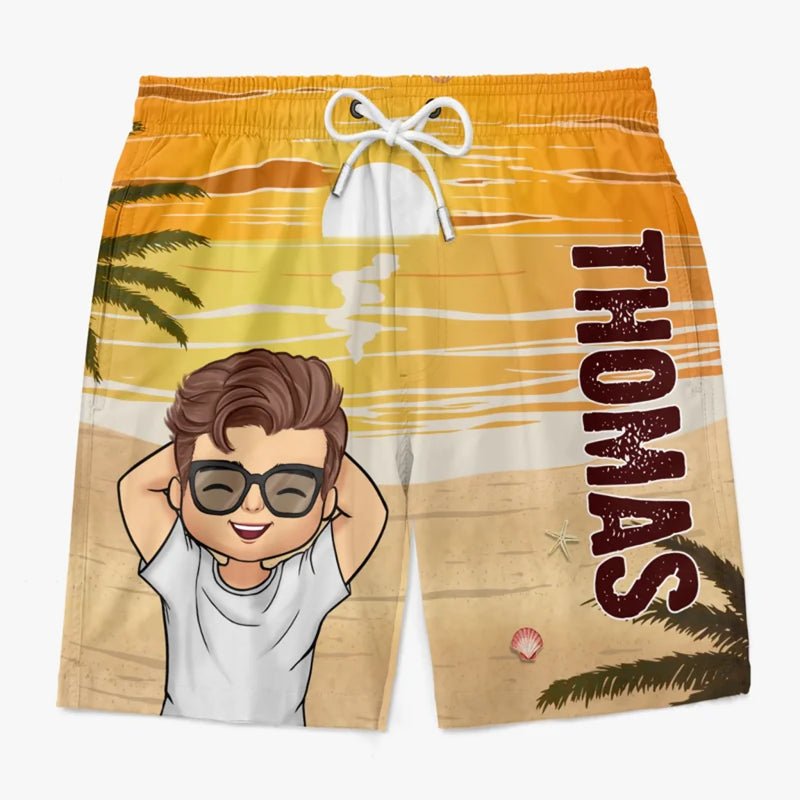 Summer Love, Endless Adventure - Funny Personalized Custom Tropical Hawaiian Aloha Men Beach Shorts - Summer Vacation Gift For Husband Wife, Anniversary