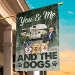 Love, Paws, And Campfire Nights - Dog Personalized Custom Flag - Gift For Husband Wife, Pet Owners, Pet Lovers