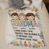 Mom’s Heart Is Home - Family Personalized Custom Blanket - Gift For Mom, Grandma
