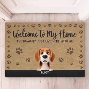 Pets Make The Rules, Humans Just Pay The Bills - Dog Personalized Custom Home Decor Decorative Mat - House Warming Gift For Pet Owners, Pet Lovers