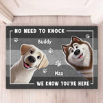 No Need To Knock, The Dog Already Alerted Me - Dog Personalized Custom Home Decor Decorative Mat - House Warming Gift For Pet Owners, Pet Lovers