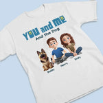 Only You, Me And Happy Tails - Couple Personalized Custom Unisex T-shirt, Premium T-shirt, Hoodie - Gift For Couple, Dog Lovers