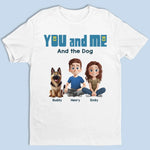 Only You, Me And Happy Tails - Couple Personalized Custom Unisex T-shirt, Premium T-shirt, Hoodie - Gift For Couple, Dog Lovers