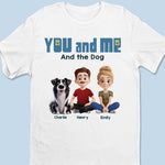 Only You, Me And Happy Tails - Couple Personalized Custom Unisex T-shirt, Premium T-shirt, Hoodie - Gift For Couple, Dog Lovers