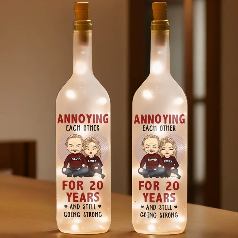 Grow Old With Me, The Best Is Yet To Be - Couple Personalized Custom Bottle Lamp - Gift For Husband Wife, Anniversary