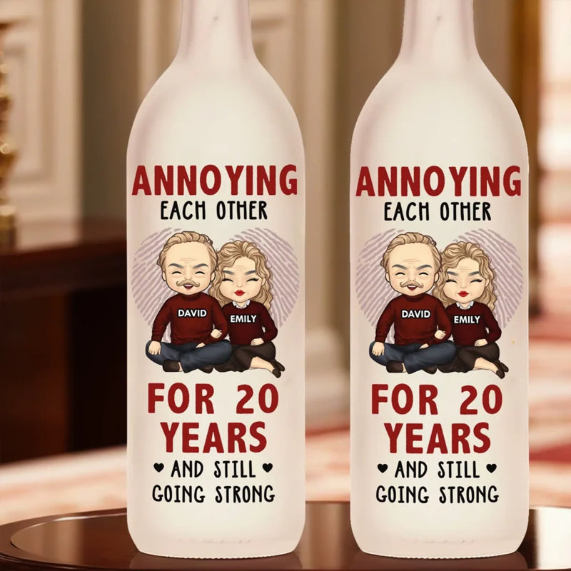 Grow Old With Me, The Best Is Yet To Be - Couple Personalized Custom Bottle Lamp - Gift For Husband Wife, Anniversary