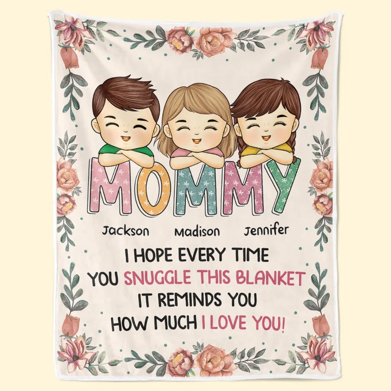 No Love Like A Mother’s Love - Family Personalized Custom Blanket - Gift For Mom, Grandma