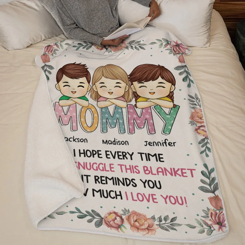No Love Like A Mother’s Love - Family Personalized Custom Blanket - Gift For Mom, Grandma