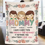 No Love Like A Mother’s Love - Family Personalized Custom Blanket - Gift For Mom, Grandma