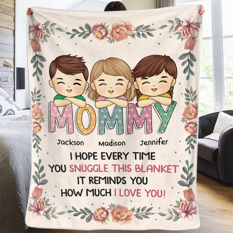 No Love Like A Mother’s Love - Family Personalized Custom Blanket - Gift For Mom, Grandma