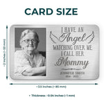 Custom Photo Gone But Never Far From My Heart - Memorial Personalized Custom Aluminum Wallet Card - Sympathy Gift For Family Members