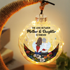 The Love Between Mother & Daughter Is Forever - Family Personalized Custom Moon Lamp Light - Gift For Mom, Daughter