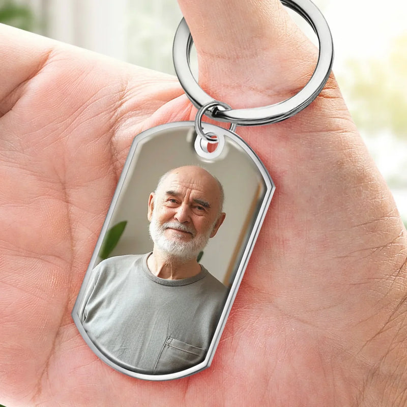 Custom Photo Your Love Lives On In Me - Memorial Personalized Custom Keychain - Sympathy Gift, Christmas Gift For Family Members