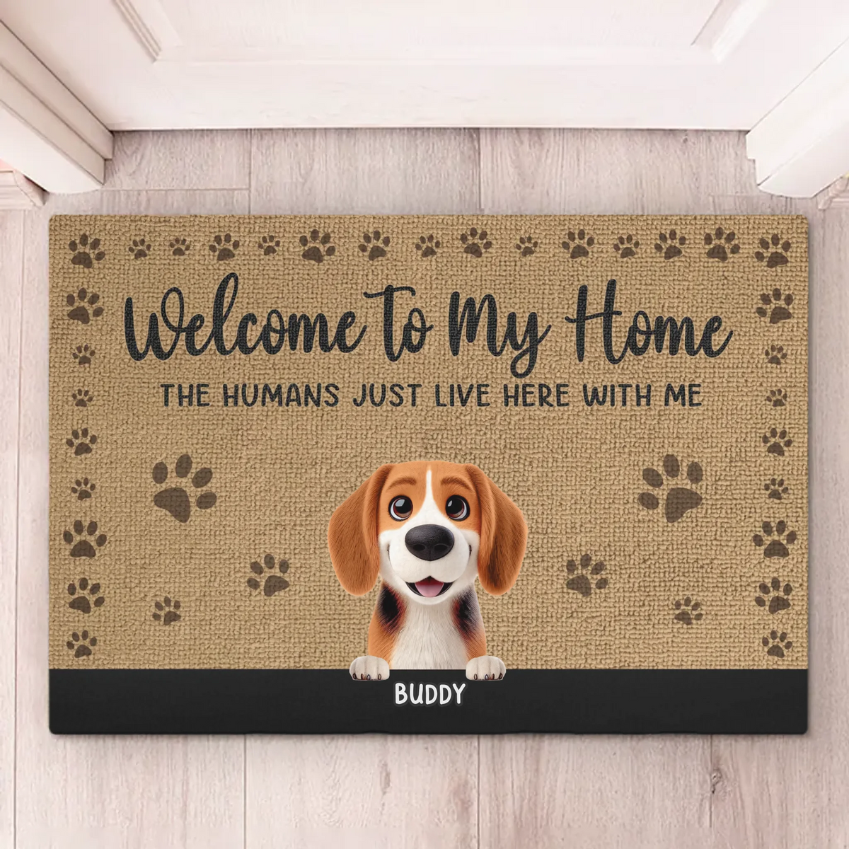 Pets Make The Rules, Humans Just Pay The Bills - Dog Personalized Custom Home Decor Decorative Mat - House Warming Gift For Pet Owners, Pet Lovers
