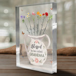 Like Flowers, Children Brighten Every Corner Of Life - Family Personalized Custom Rectangle Shaped Acrylic Plaque - Gift For Mom, Grandma