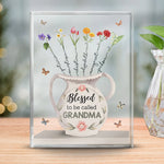 Like Flowers, Children Brighten Every Corner Of Life - Family Personalized Custom Rectangle Shaped Acrylic Plaque - Gift For Mom, Grandma