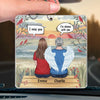 Always In Our Hearts - Memorial Personalized Custom Car Ornament - Acrylic Custom Shaped - Sympathy Gift For Family Members