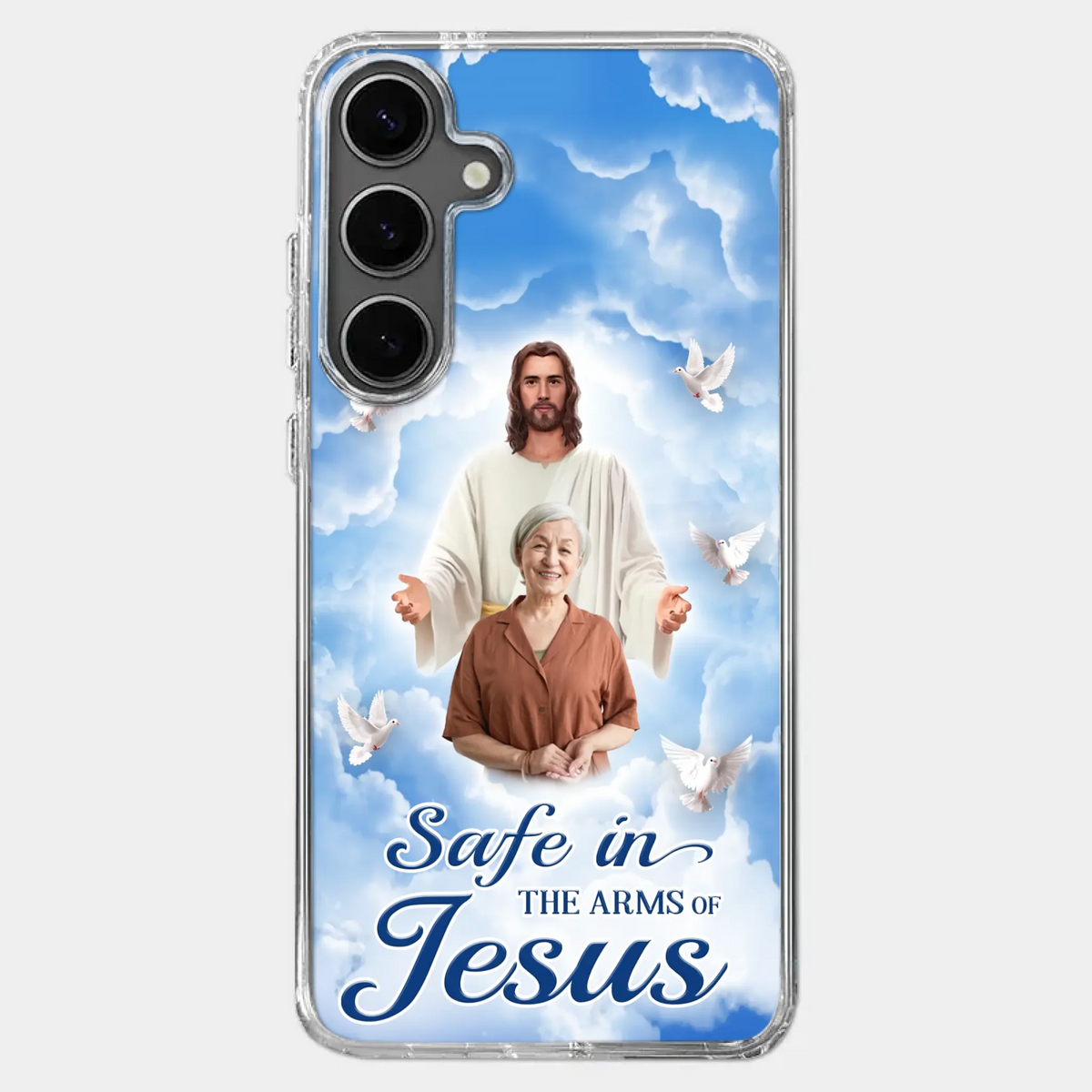 Custom Photo Beautiful As A Bright Shining Star - Memorial Personalized Custom Clear Phone Case - Sympathy Gift For Family Members