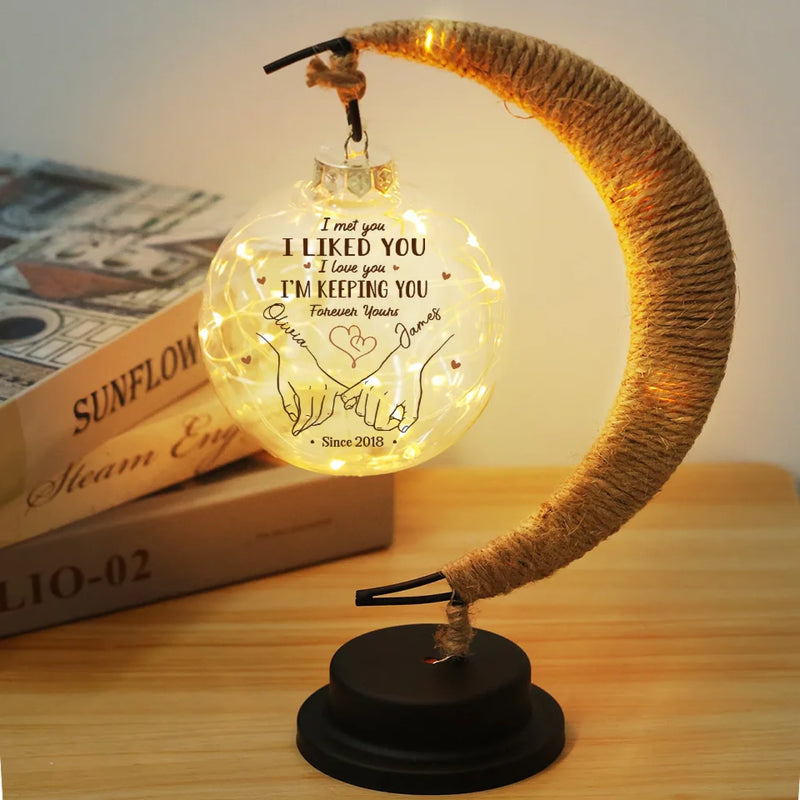 You Are My Always And Forever - Couple Personalized Custom Moon Lamp Light - Gift For Husband Wife, Anniversary