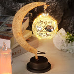 Custom Photo Through Every Lifetime, I’d Choose You - Couple Personalized Custom Moon Lamp Light - Gift For Wife, Husband, Couple