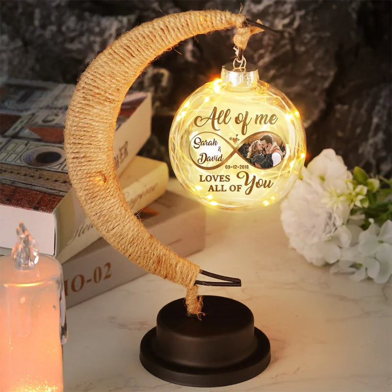 Custom Photo Through Every Lifetime, I’d Choose You - Couple Personalized Custom Moon Lamp Light - Gift For Husband Wife, Anniversary