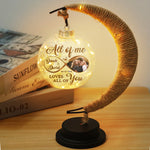 Custom Photo Through Every Lifetime, I’d Choose You - Couple Personalized Custom Moon Lamp Light - Gift For Wife, Husband, Couple