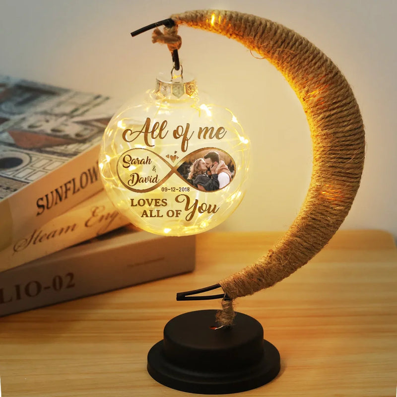 Custom Photo Through Every Lifetime, I’d Choose You - Couple Personalized Custom Moon Lamp Light - Gift For Husband Wife, Anniversary