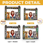 Less Stress When I'm With You - Dog & Cat Personalized Window Hanging Suncatcher - Gift For Pet Owners, Pet Lovers