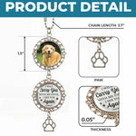 Custom Photo Forever In My Heart - Memorial Personalized Custom Metal Car Hanging Ornament With Charm - Sympathy Gift For Dog Lovers, Pet Owners