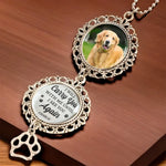 Custom Photo Forever In My Heart - Memorial Personalized Custom Metal Car Hanging Ornament With Charm - Sympathy Gift For Dog Lovers, Pet Owners