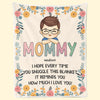 Mom’s Heart Is Home - Family Personalized Custom Blanket - Gift For Mom, Grandma