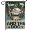Love, Paws, And Campfire Nights - Dog Personalized Custom Flag - Gift For Husband Wife, Pet Owners, Pet Lovers