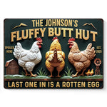 Last One In Is A Rotten Egg - Family Personalized Custom Home Decor Metal Sign - House Warming Gift For Yourself, Husband Wife, Best Friends, Family Members