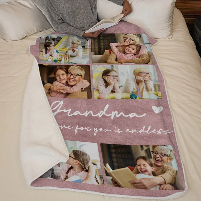 Custom Photo You Are The Heart Of Our Story - Family Personalized Custom Blanket - Gift For Mom, Grandma