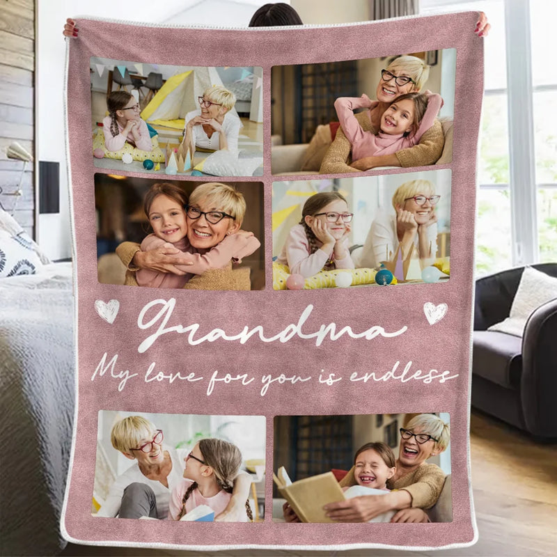 Custom Photo You Are The Heart Of Our Story - Family Personalized Custom Blanket - Gift For Mom, Grandma