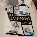 Custom Photo Best Granny Ever - Family Personalized Custom Blanket - Gift For Grandma, Grandkid