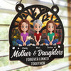 Born From Love, Bonded For Life - Family Personalized Window Hanging Suncatcher Ornament - Gift For Mom, Daughter