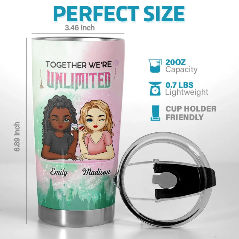 With You, Every Change Feels Like An Upgrade - Bestie Personalized Custom Tumbler - Gift For Best Friends, BFF, Sisters