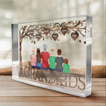 Custom Name Grandkids Family Gift - Personalized Shaped Acrylic Plaque