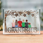 Custom Name Grandkids Family Gift - Personalized Shaped Acrylic Plaque