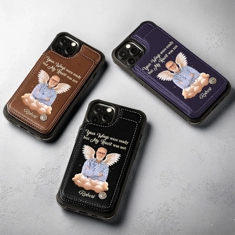 Custom Photo I Will Carry You With Me Until I See You Again - Memorial Personalized Custom Leather Flip Wallet Phone Case - Sympathy Gift For Family Members