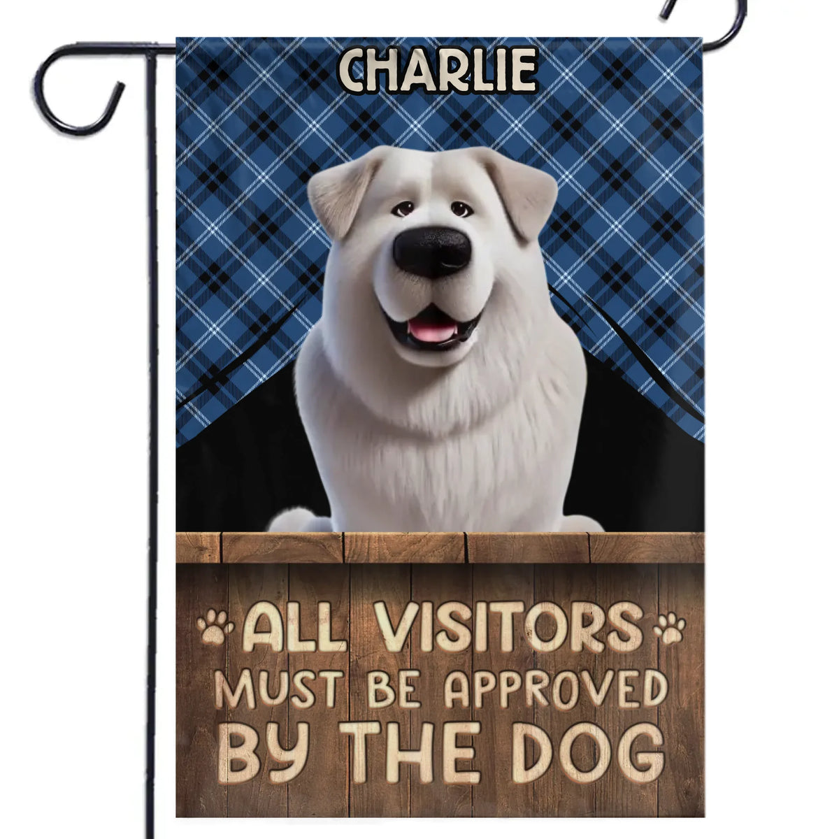 Wag More, Bark Less - Dog Personalized Custom Flag - Gift For Pet Owners, Pet Lovers