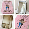 To My Daughter - Family Personalized Custom Jewelry Box LED Makeup - Gift For Mom, Daughter