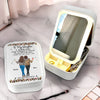 To My Daughter - Family Personalized Custom Jewelry Box LED Makeup - Gift For Mom, Daughter