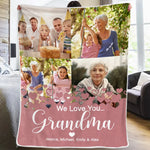 Custom Photo Grandma Gifts from Grandchildren - Personalized Blanket