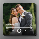 Custom Photo Together As One - Couple Personalized Custom Music Fridge Magnet That Can Play Songs - Gift For Husband Wife, Anniversary