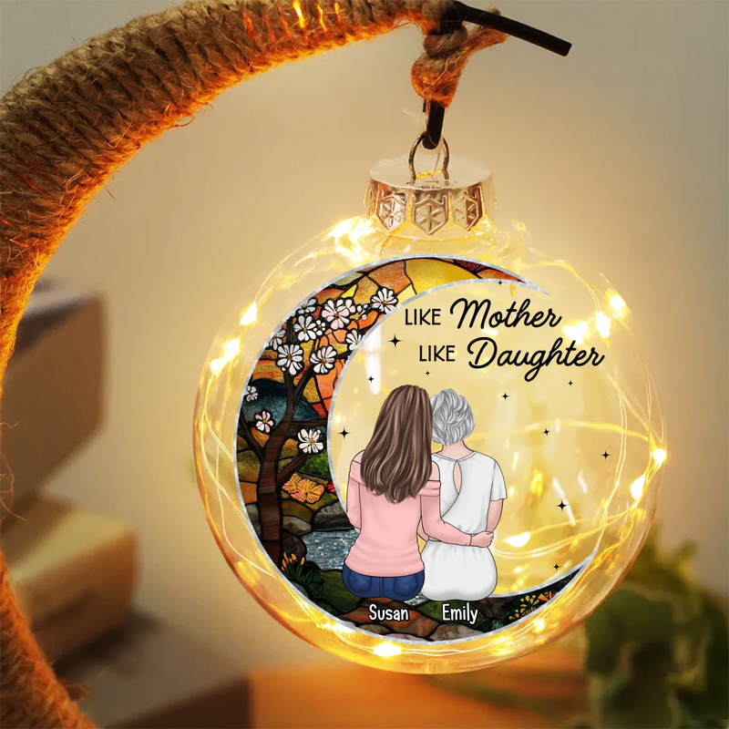 Like Mother Like Daughter - Family Personalized Custom Moon Lamp Light - Gift For Mom